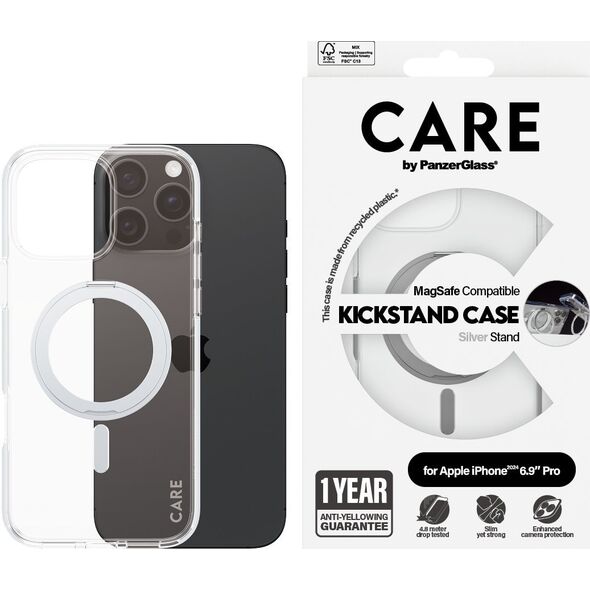 PanzerGlass CARE  Feature Silver Kickstand  MagSAFE  iPhone 24 6.9" Pro