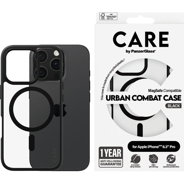 PanzerGlass CARE  Flagship Urban Combat Black MagSAFE  iPhone 24 6.3" Pro