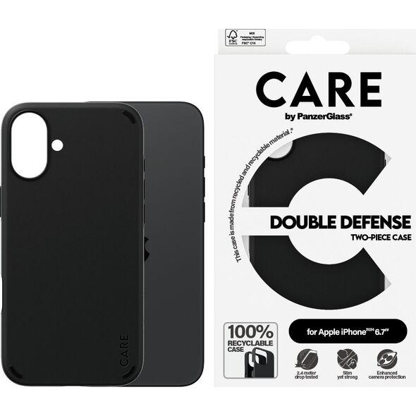 PanzerGlass CARE Case Feature Double Defence Black iPhone 24 6.7"