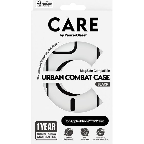 PanzerGlass CARE  Flagship Urban Combat Black MagSAFE  iPhone 24 6.9" Pro