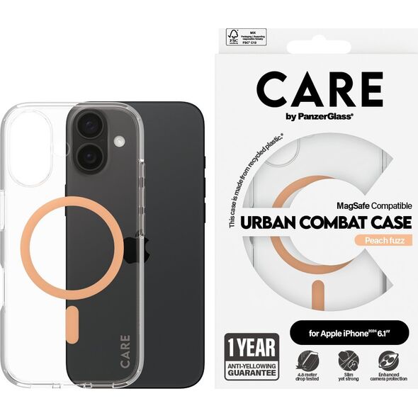 PanzerGlass CARE Case Flagship Peachy MagSAFE  iPhone '24 6.1"