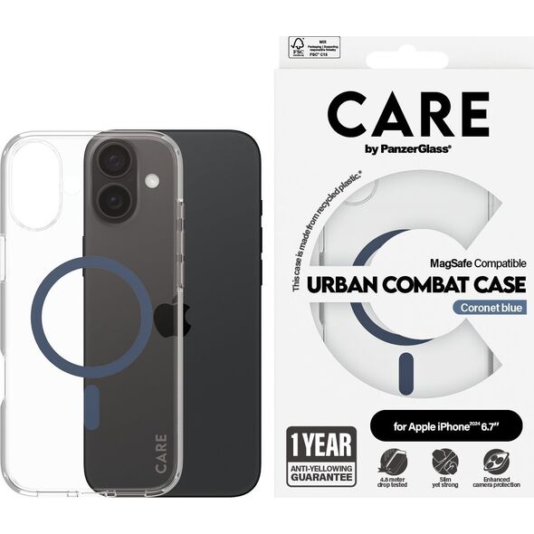 PanzerGlass CARE Case Flagship Blue MagSAFE  iPhone '24 6.7"