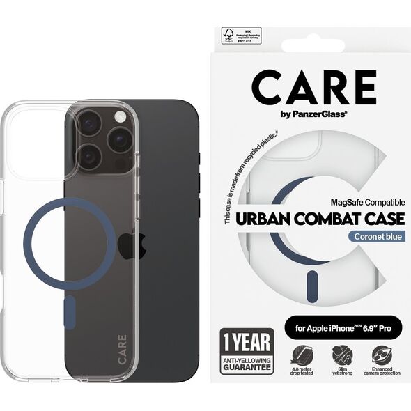 PanzerGlass CARE Case Flagship Blue MagSAFE  iPhone '24 6.9" Pro
