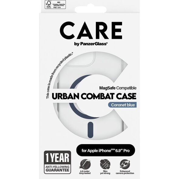 PanzerGlass CARE Case Flagship Blue MagSAFE  iPhone '24 6.9" Pro