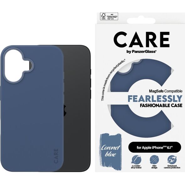 PanzerGlass CARE Case Fashion Blue MagSAFE  iPhone '24 6.1"