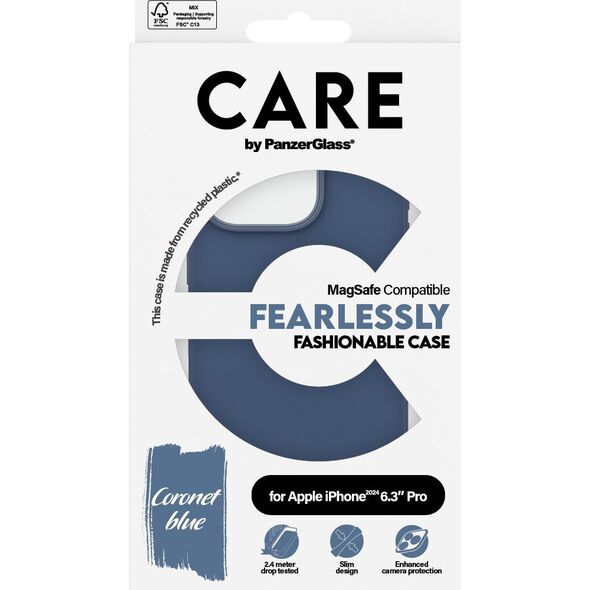 PanzerGlass CARE Case Fashion Blue MagSAFE  iPhone '24 6.3" Pro
