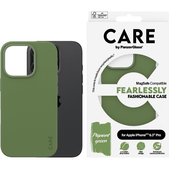 PanzerGlass CARE Case Fashion Green MagSAFE  iPhone '24 6.3" Pro