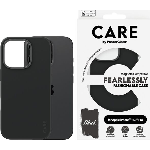 PanzerGlass CARE Case Fashion Black MagSAFE  iPhone '24 6.3" Pro