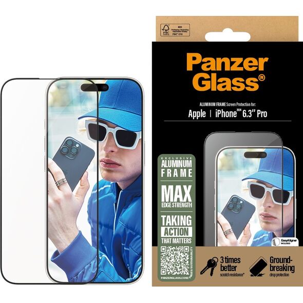 PanzerGlass PanzerGlass  Aluminum Frame iPhone '24 6.3" Pro  UWF