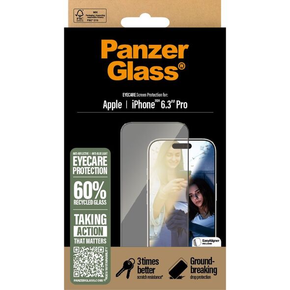 PanzerGlass PanzerGlass EyeCare  iPhone '24 6.3" Pro  UWF