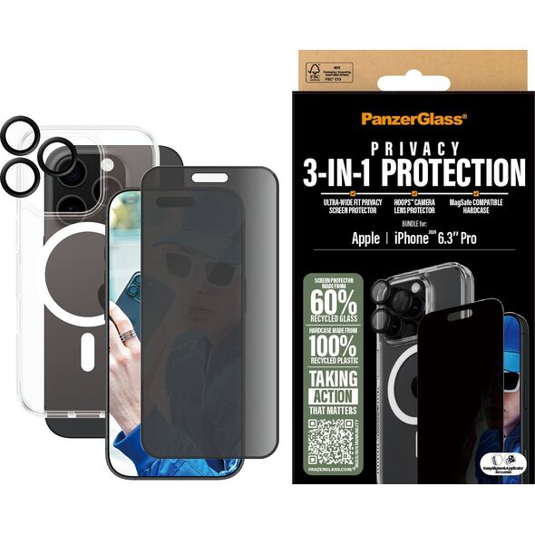 PanzerGlass PanzerGlass 3-in-1 Privacy Protection  iPhone 24 6.3" Pro