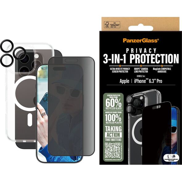 PanzerGlass PanzerGlass 3-in-1 Privacy Protection  iPhone 24 6.3" Pro