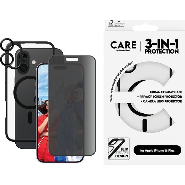 PanzerGlass CARE Flagship 3-in-1 Privacy  iPhone '24 6.7"