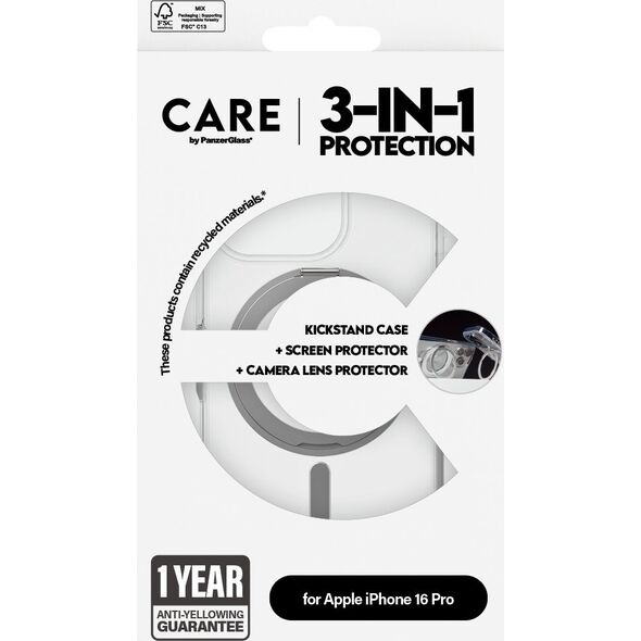 PanzerGlass CARE Feature 3-in-1 Ceramic  iPhone '24 6.3" Pro
