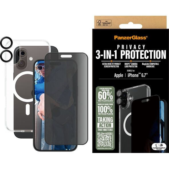PanzerGlass PanzerGlass 3-in-1 Privacy Protection  iPhone '24 6.7"