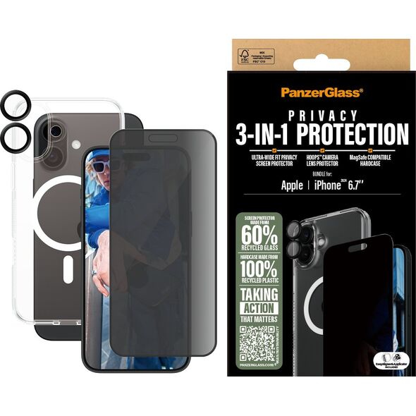 PanzerGlass PanzerGlass 3-in-1 Privacy Protection  iPhone '24 6.7"