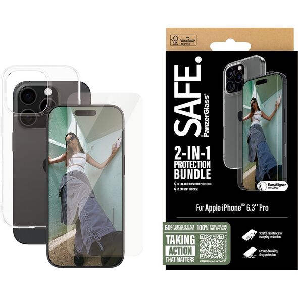 PanzerGlass SAFE 2-in-1 Protection  iPhone '24 6.3" Pro