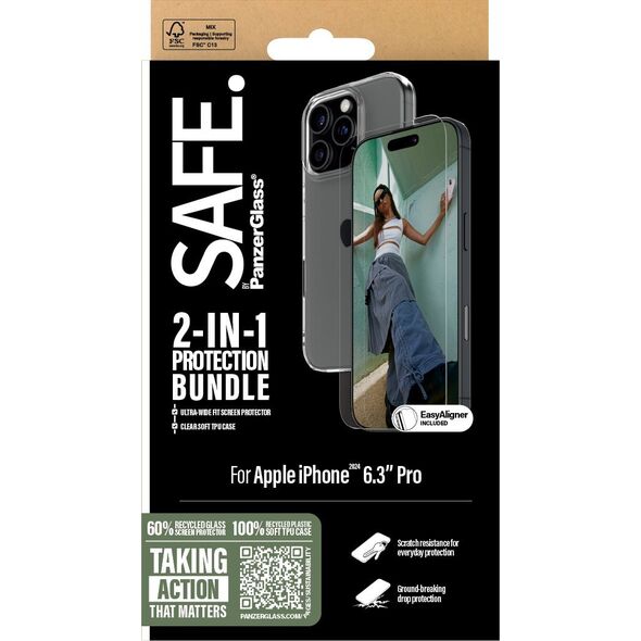 PanzerGlass SAFE 2-in-1 Protection  iPhone '24 6.3" Pro