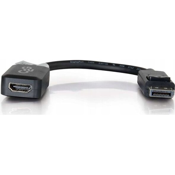 Adapter AV C2G C2G 8in DisplayPort to HDMI Adapter - DP to HDMI Adapter - 1080p - Black - M/F - Videoadapter - DisplayPort mannlich zu HDMI weiblich - 20.3 cm - abgeschirmt - Schwarz