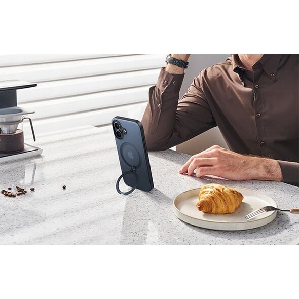 Torras Etui Torras Ostand Spin dla iPhone 16 (Czarne)