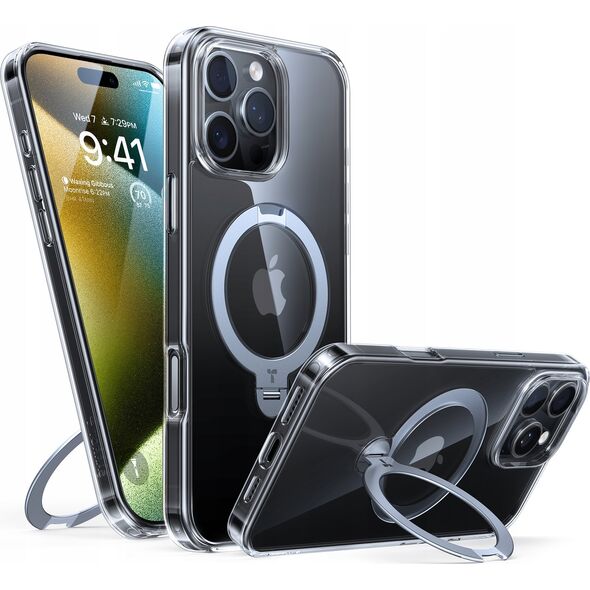Torras Etui Torras Ostand Spin Series do iPhone 16 Pro (Przeźroczyste)
