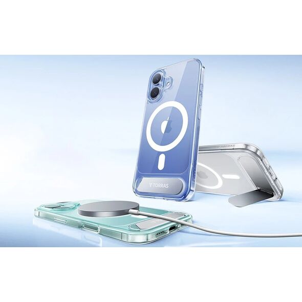 Torras Etui Torras Pstand Series do iPhone 16 Plus (transparentne)