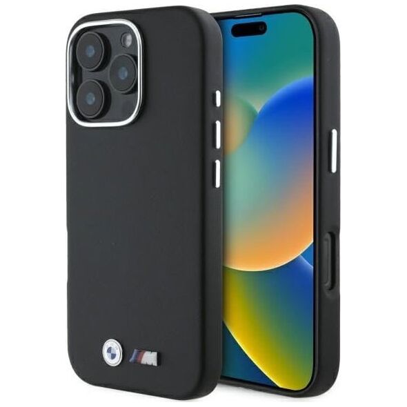 BMW BMW BMHMP16L23PMWK iPhone 16 Pro 6.3" czarny/black hardcase M Smooth Full Wrapped Metal MagSafe