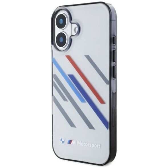 BMW BMW BMHCP16M23HTRAG iPhone 16 Plus 6.7" szary/grey hardcase Motosport IML Random Stripes