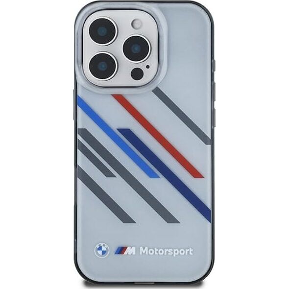 BMW BMW BMHCP16X23HTRAG iPhone 16 Pro Max 6.9" szary/grey hardcase Motosport IML Random Stripes