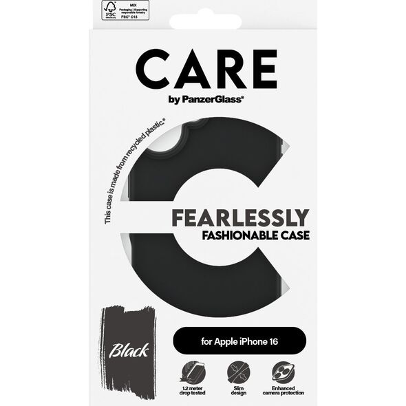 PanzerGlass PanzerGlass CARE Fashion Colors iPhone 16 schwarz