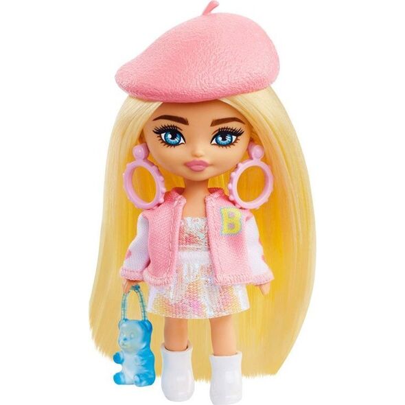 Lalka Barbie Mattel Lalka stylowa modowa Barbie Extra Mini Minis w berecie HLN48 ZA5105C