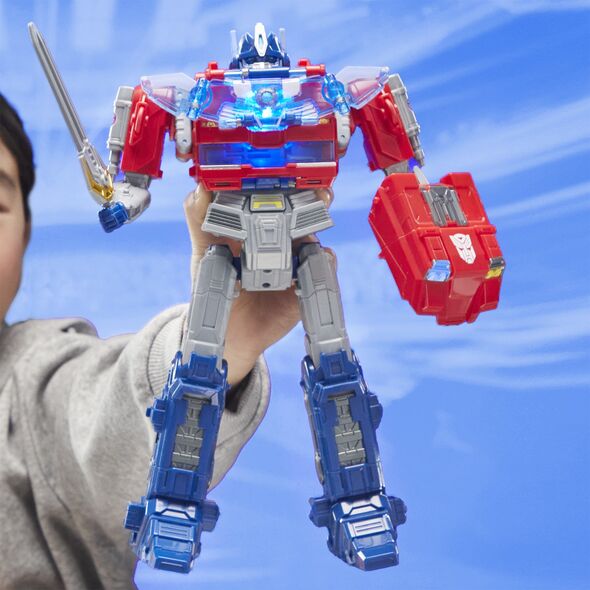 Figurka Transformers TRANSFORMERS MV8 figure power flip optimus prime 25 cm