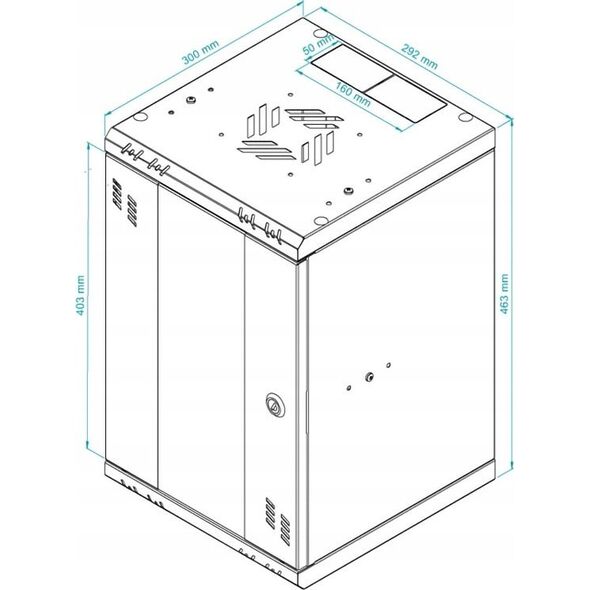 Szafa STALFLEX SZAFA RACK WISZĄCA S-RC10-9U-300GB STALFLEX