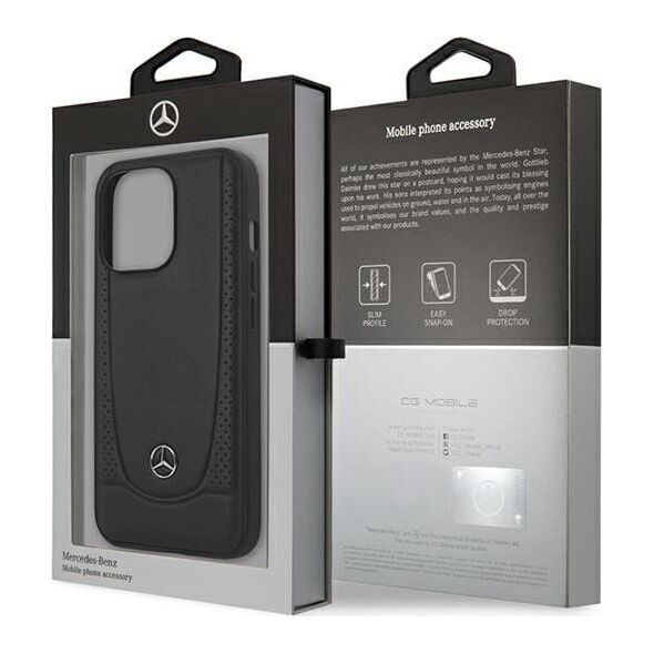 Mercedes Mercedes Leather Urban Line - Etui iPhone 15 Pro Max (czarny)