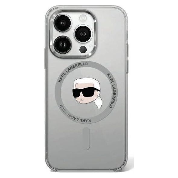 Karl Lagerfeld Karl Lagerfeld KLHMP16LHLSKIK iPhone 16 Pro 6.3" czarny/black hardcase IML Metal Karl Head MagSafe