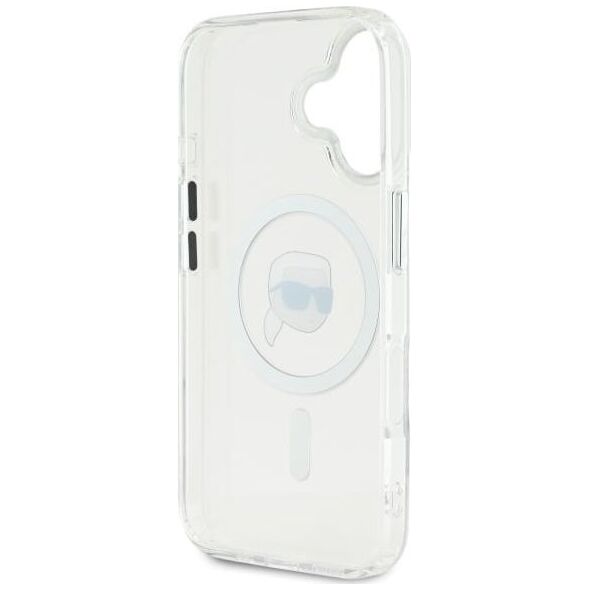 Karl Lagerfeld Karl Lagerfeld KLHMP16MHLSKIH iPhone 16 Plus 6.7" biały/white hardcase IML Metal Karl Head MagSafe