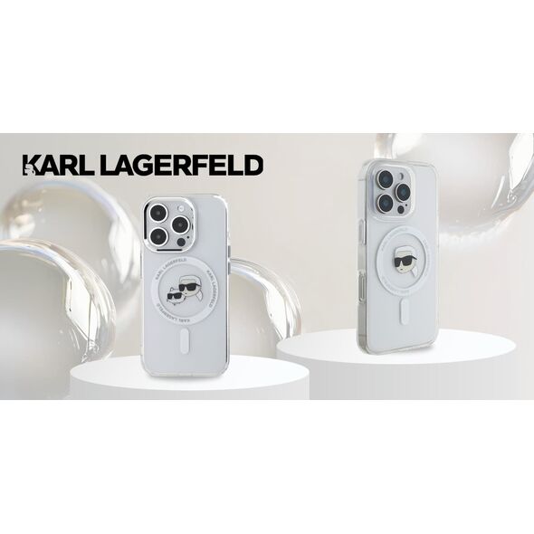 Karl Lagerfeld Karl Lagerfeld KLHMP16MHLSKIH iPhone 16 Plus 6.7" biały/white hardcase IML Metal Karl Head MagSafe
