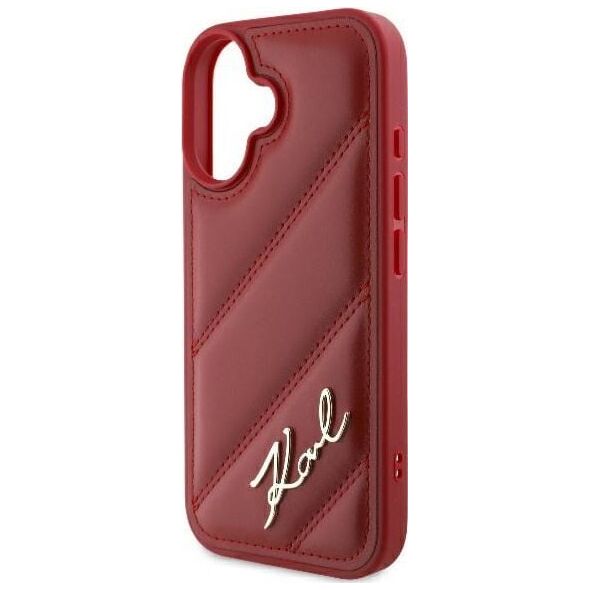 Karl Lagerfeld Karl Lagerfeld KLHCP16SPQDSMGR iPhone 16 6.1" czerwony/red hardcase Quilted Signature