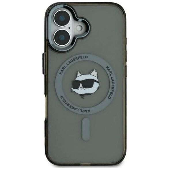 Karl Lagerfeld Karl Lagerfeld KLHMP16XHLSCHK iPhone 16 Pro Max 6.9" czarny/black hardcase IML Metal Choupette Head MagSafe