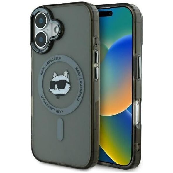 Karl Lagerfeld Karl Lagerfeld KLHMP16MHLSCHK iPhone 16 Plus 6.7" czarny/black hardcase IML Metal Choupette Head MagSafe