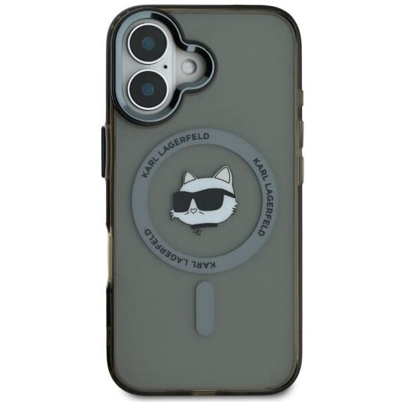Karl Lagerfeld Karl Lagerfeld KLHMP16MHLSCHK iPhone 16 Plus 6.7" czarny/black hardcase IML Metal Choupette Head MagSafe
