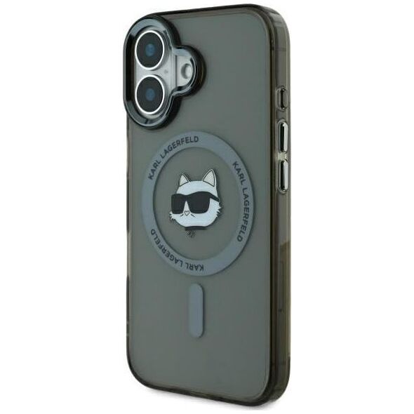 Karl Lagerfeld Karl Lagerfeld KLHMP16SHLSCHK iPhone 16 6.1" czarny/black hardcase IML Metal Choupette Head MagSafe