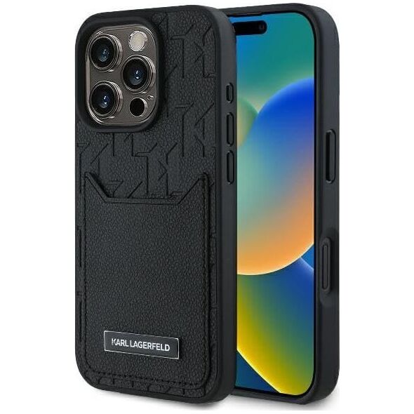Karl Lagerfeld Karl Lagerfeld KLHCP16XPGKHPRPK iPhone 16 Pro Max 6.9" czarny/black hardcase Cardslots Monogram