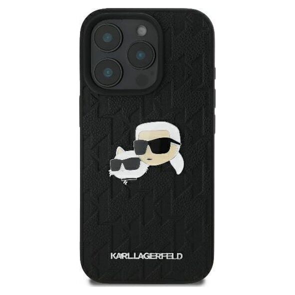 Karl Lagerfeld Karl Lagerfeld KLHCP16LPGKLKCPK iPhone 16 Pro 6.3" czarny/black hardcase Monogram Karl&Chaoupette Head Pin