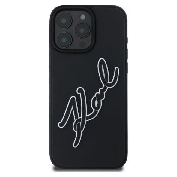 Karl Lagerfeld Karl Lagerfeld KLHCP16L3DRKSDLK iPhone 16 Pro 6.3" czarny/black hardcase 3D Rubber Bicolor Signature