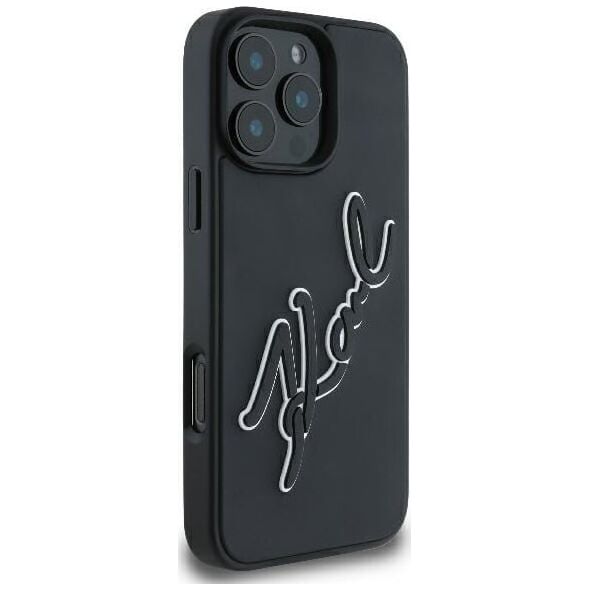 Karl Lagerfeld Karl Lagerfeld KLHCP16L3DRKSDLK iPhone 16 Pro 6.3" czarny/black hardcase 3D Rubber Bicolor Signature