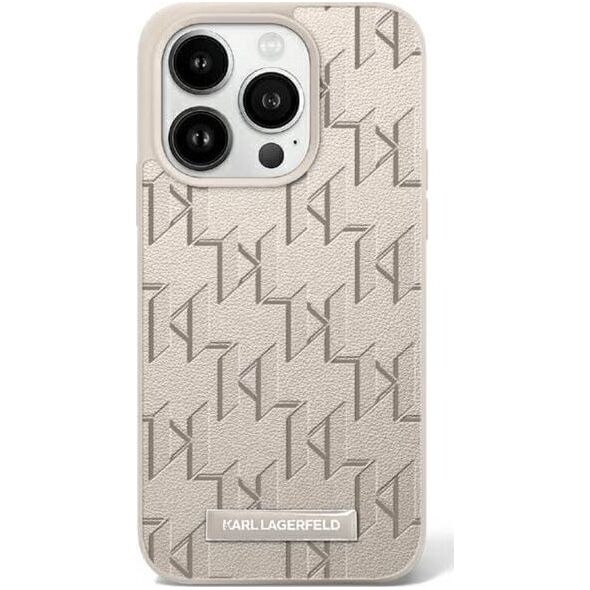 Karl Lagerfeld Karl Lagerfeld KLHMP16LPKHPORPE iPhone 16 Pro 6.3" hardcase beżowy/beige Leather Monogram Metal Logo MagSafe