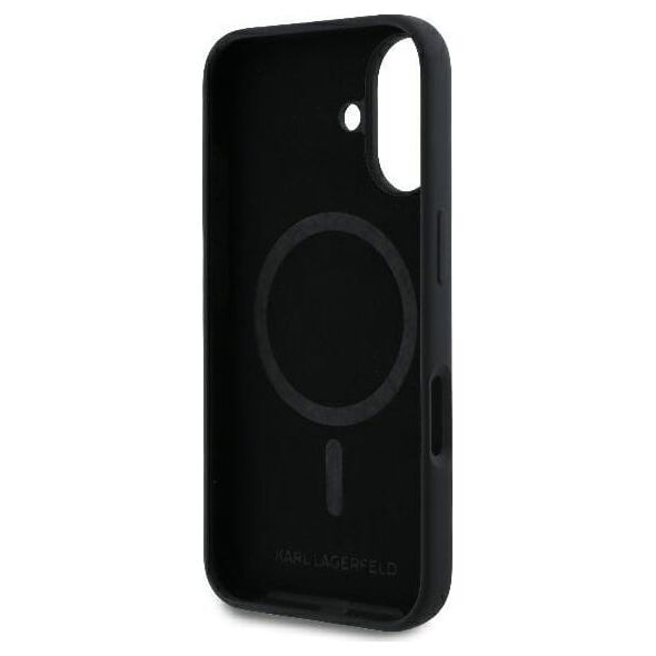 Karl Lagerfeld Karl Lagerfeld KLHMP16MSCMKCRHK iPhone 16 Plus 6.7" czarny/black hardcase Silicone Karl&Choupette Ring MagSafe