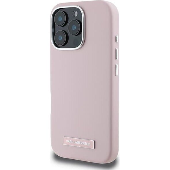 Karl Lagerfeld Karl Lagerfeld KLHMP16LPGMSRPP iPhone 16 Pro 6.3" różowy/pink hardcase FW Metal Plate MagSafe