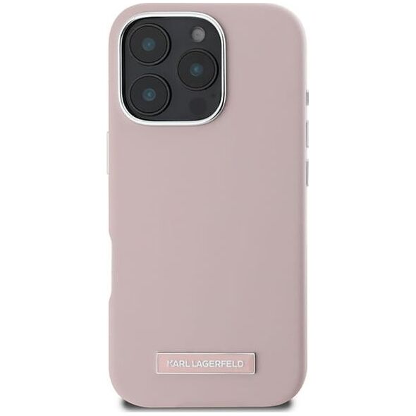 Karl Lagerfeld Karl Lagerfeld KLHMP16LPGMSRPP iPhone 16 Pro 6.3" różowy/pink hardcase FW Metal Plate MagSafe